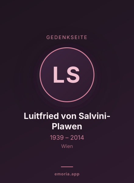 Gedenkportrait von Luitfried von Salvini-Plawen