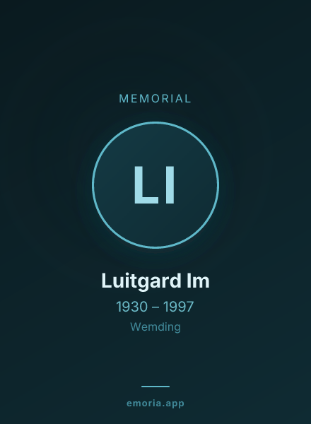 Memorial portrait of Luitgard Im
