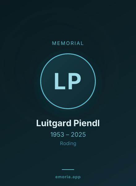 Memorial portrait of Luitgard Piendl