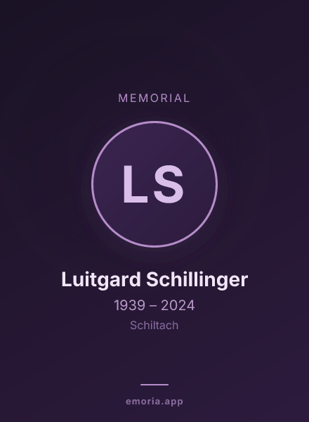 Memorial portrait of Luitgard Schillinger