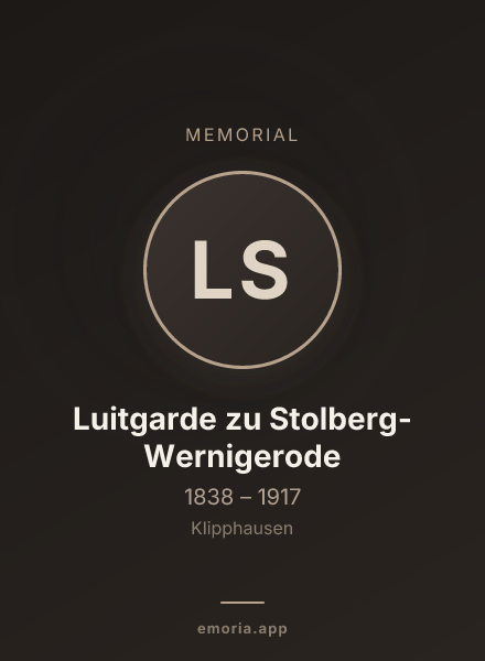 Memorial portrait of Luitgarde zu Stolberg-Wernigerode