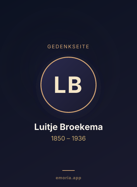 Gedenkportrait von Luitje Broekema