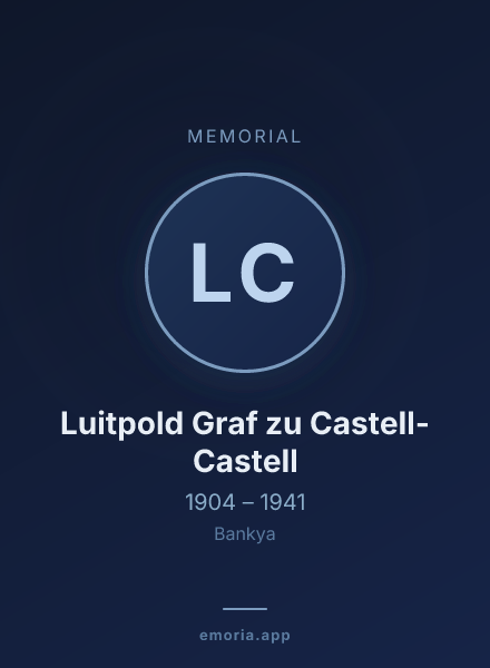 Memorial portrait of Luitpold Graf zu Castell-Castell
