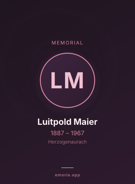 Memorial portrait of Luitpold Maier