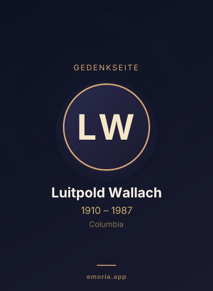 Gedenkportrait von Luitpold Wallach