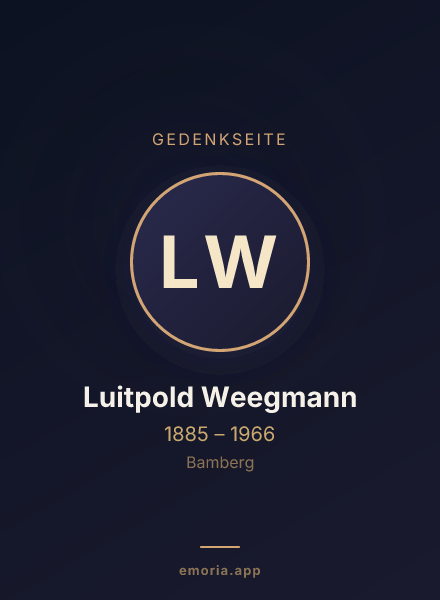 Gedenkportrait von Luitpold Weegmann