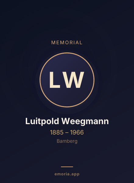 Memorial portrait of Luitpold Weegmann