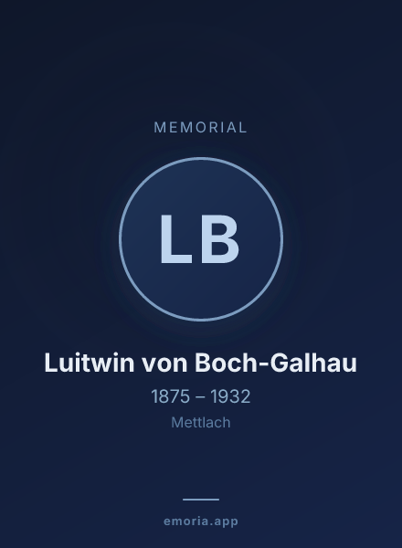 Memorial portrait of Luitwin von Boch-Galhau