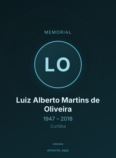 Memorial portrait of Luiz Alberto Martins de Oliveira