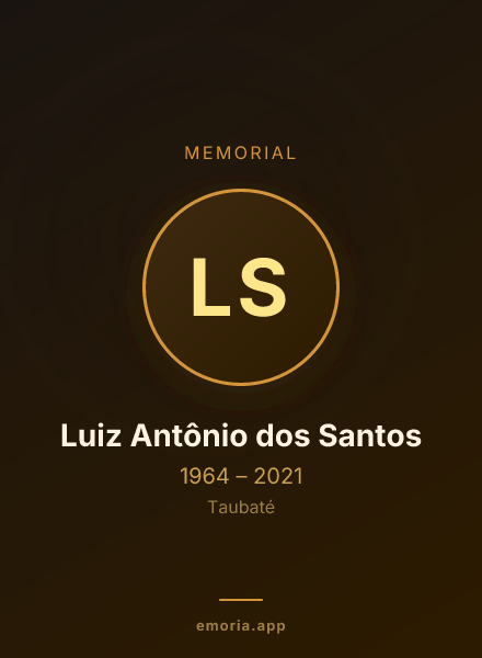 Memorial portrait of Luiz Antônio dos Santos
