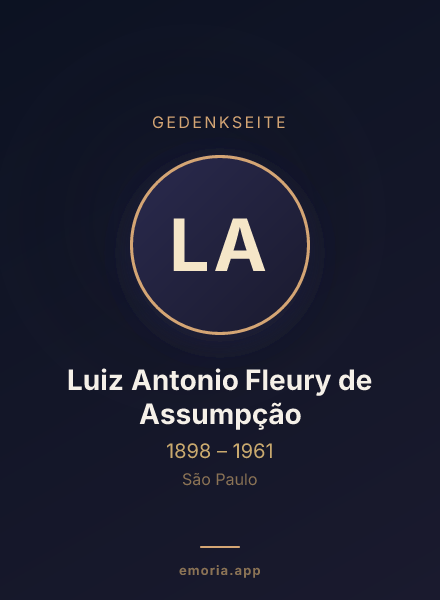 Gedenkportrait von Luiz Antonio Fleury de Assumpção