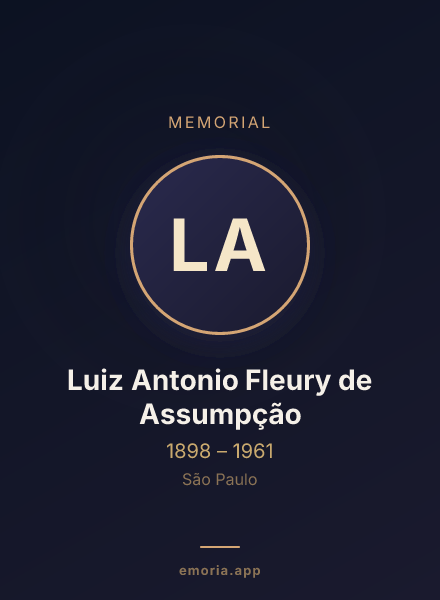 Memorial portrait of Luiz Antonio Fleury de Assumpção