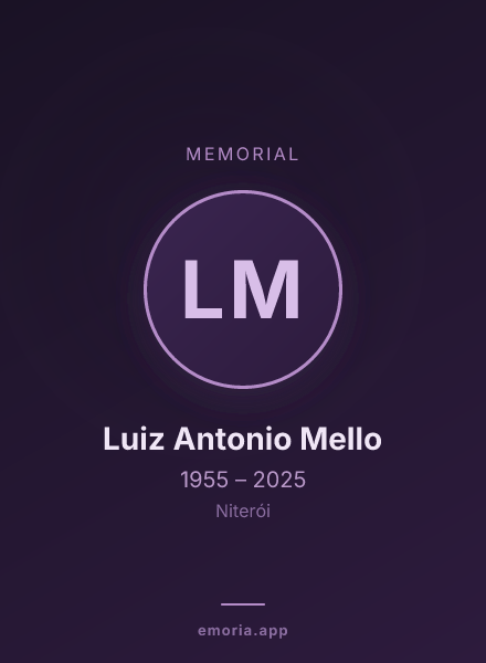 Memorial portrait of Luiz Antonio Mello