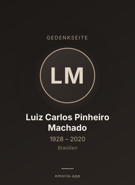 Gedenkportrait von Luiz Carlos Pinheiro Machado