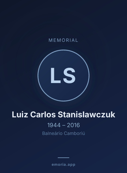 Memorial portrait of Luiz Carlos Stanislawczuk