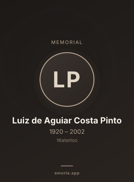 Memorial portrait of Luiz de Aguiar Costa Pinto