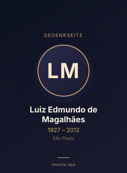 Gedenkportrait von Luiz Edmundo de Magalhães