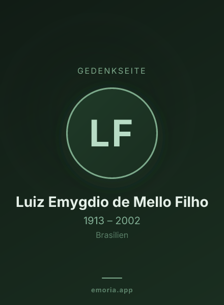 Gedenkportrait von Luiz Emygdio de Mello Filho