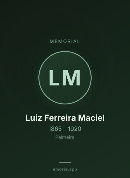 Memorial portrait of Luiz Ferreira Maciel