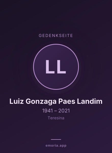 Gedenkportrait von Luiz Gonzaga Paes Landim