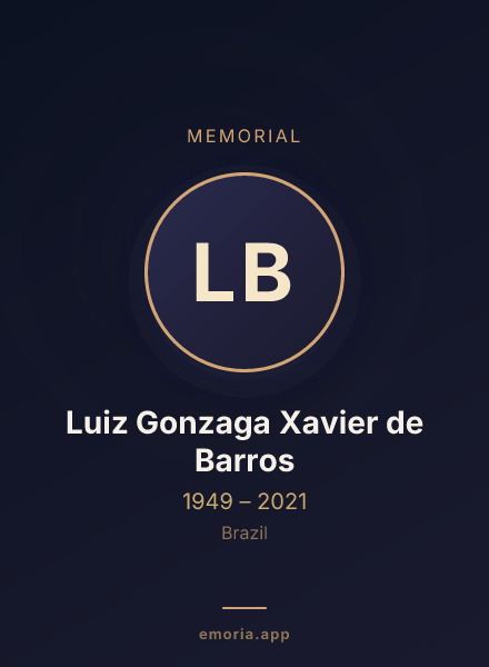 Memorial portrait of Luiz Gonzaga Xavier de Barros
