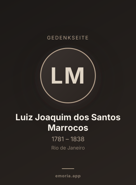 Gedenkportrait von Luiz Joaquim dos Santos Marrocos