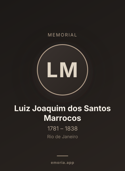 Memorial portrait of Luiz Joaquim dos Santos Marrocos