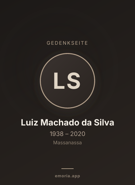 Gedenkportrait von Luiz Machado da Silva