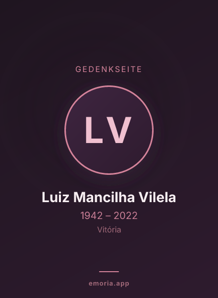 Gedenkportrait von Luiz Mancilha Vilela