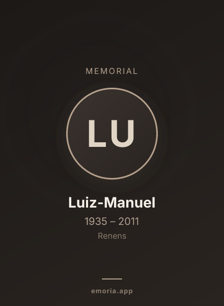 Memorial portrait of Luiz-Manuel