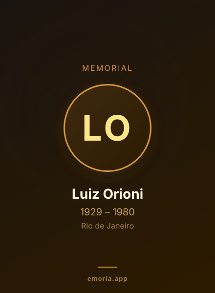 Memorial portrait of Luiz Orioni