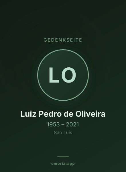 Gedenkportrait von Luiz Pedro de Oliveira