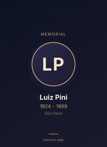 Memorial portrait of Luiz Pini