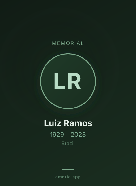 Memorial portrait of Luiz Ramos