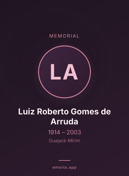 Memorial portrait of Luiz Roberto Gomes de Arruda