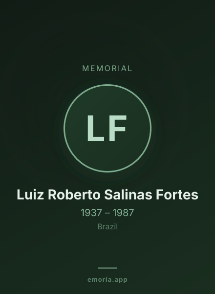 Memorial portrait of Luiz Roberto Salinas Fortes