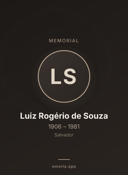 Memorial portrait of Luiz Rogério de Souza