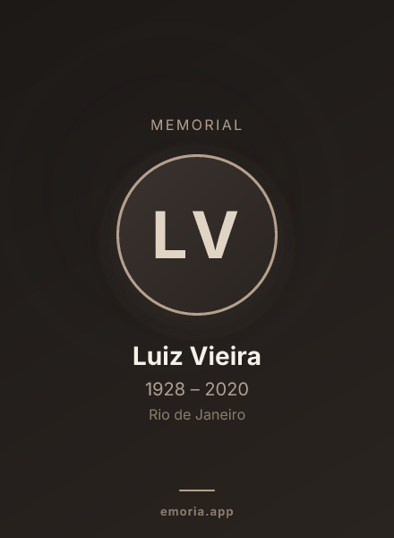 Memorial portrait of Luiz Vieira
