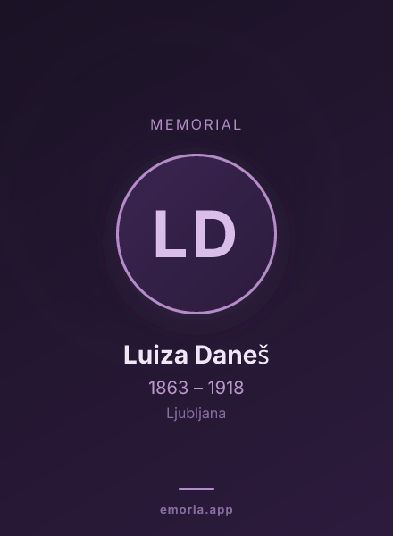 Memorial portrait of Luiza Daneš