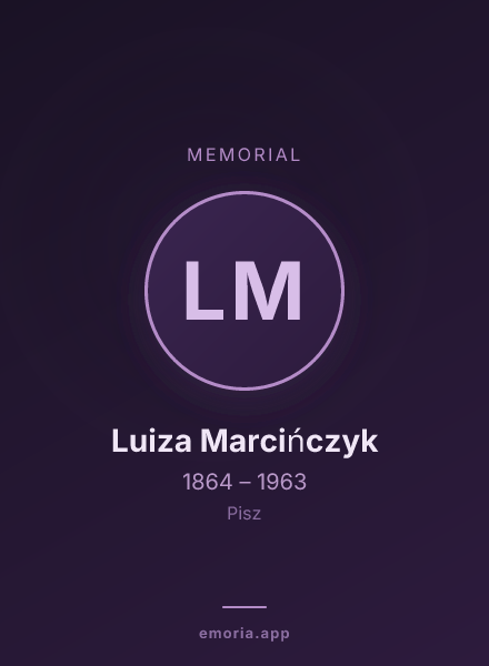 Memorial portrait of Luiza Marcińczyk