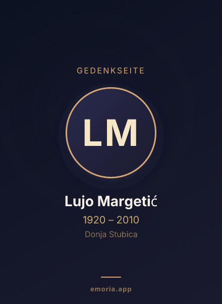Gedenkportrait von Lujo Margetić