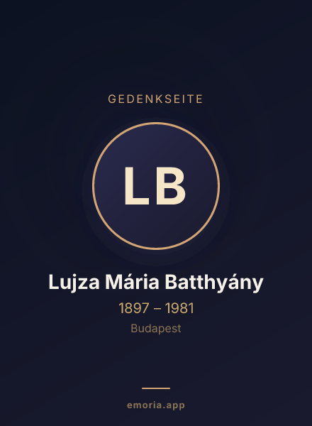 Gedenkportrait von Lujza Mária Batthyány