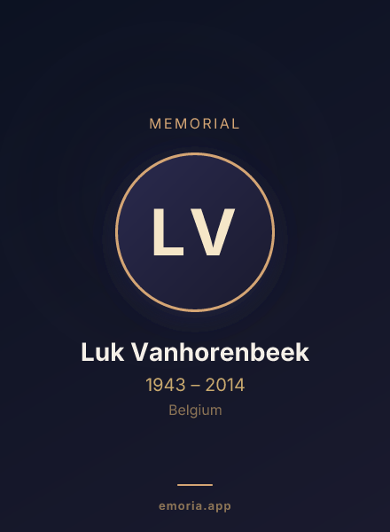 Memorial portrait of Luk Vanhorenbeek