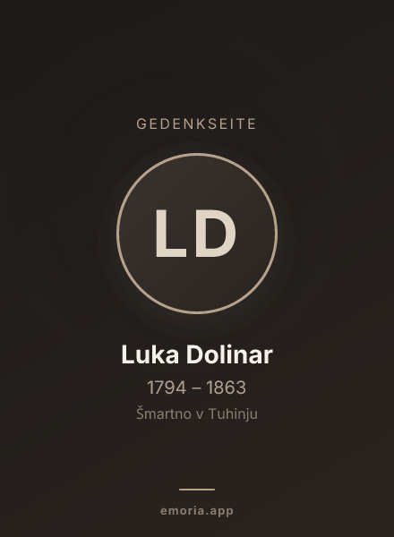 Gedenkportrait von Luka Dolinar