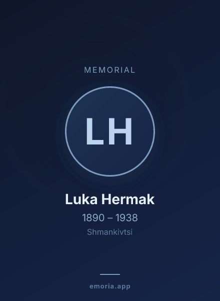 Memorial portrait of Luka Hermak