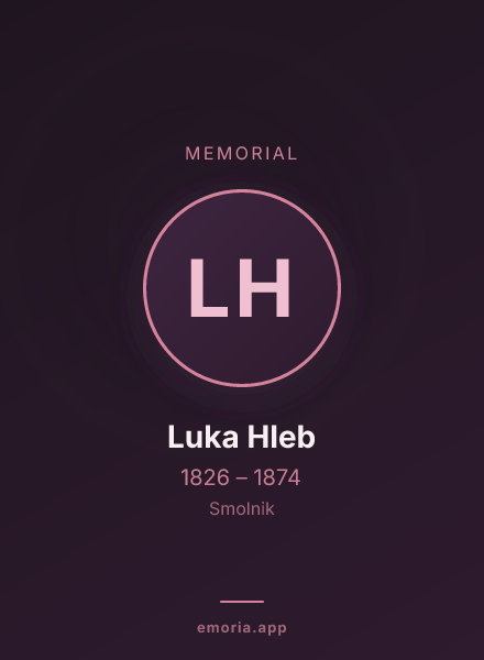 Memorial portrait of Luka Hleb