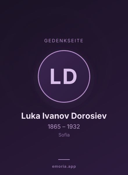 Gedenkportrait von Luka Ivanov Dorosiev
