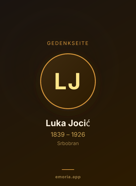 Gedenkportrait von Luka Jocić