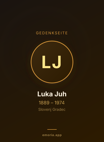 Gedenkportrait von Luka Juh