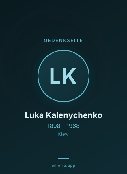 Gedenkportrait von Luka Kalenychenko
